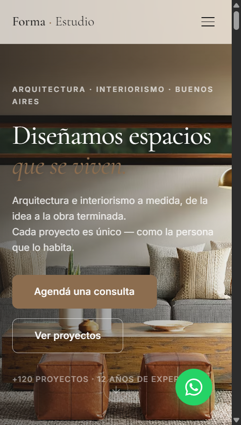 Ejemplo Sitio Profesional — Estudio de Arquitectura