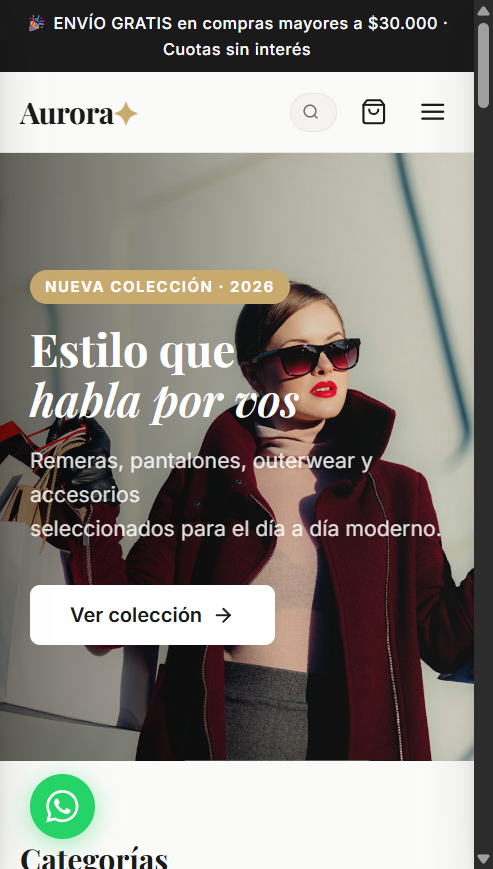 Ejemplo Tienda Online — Aurora E-commerce